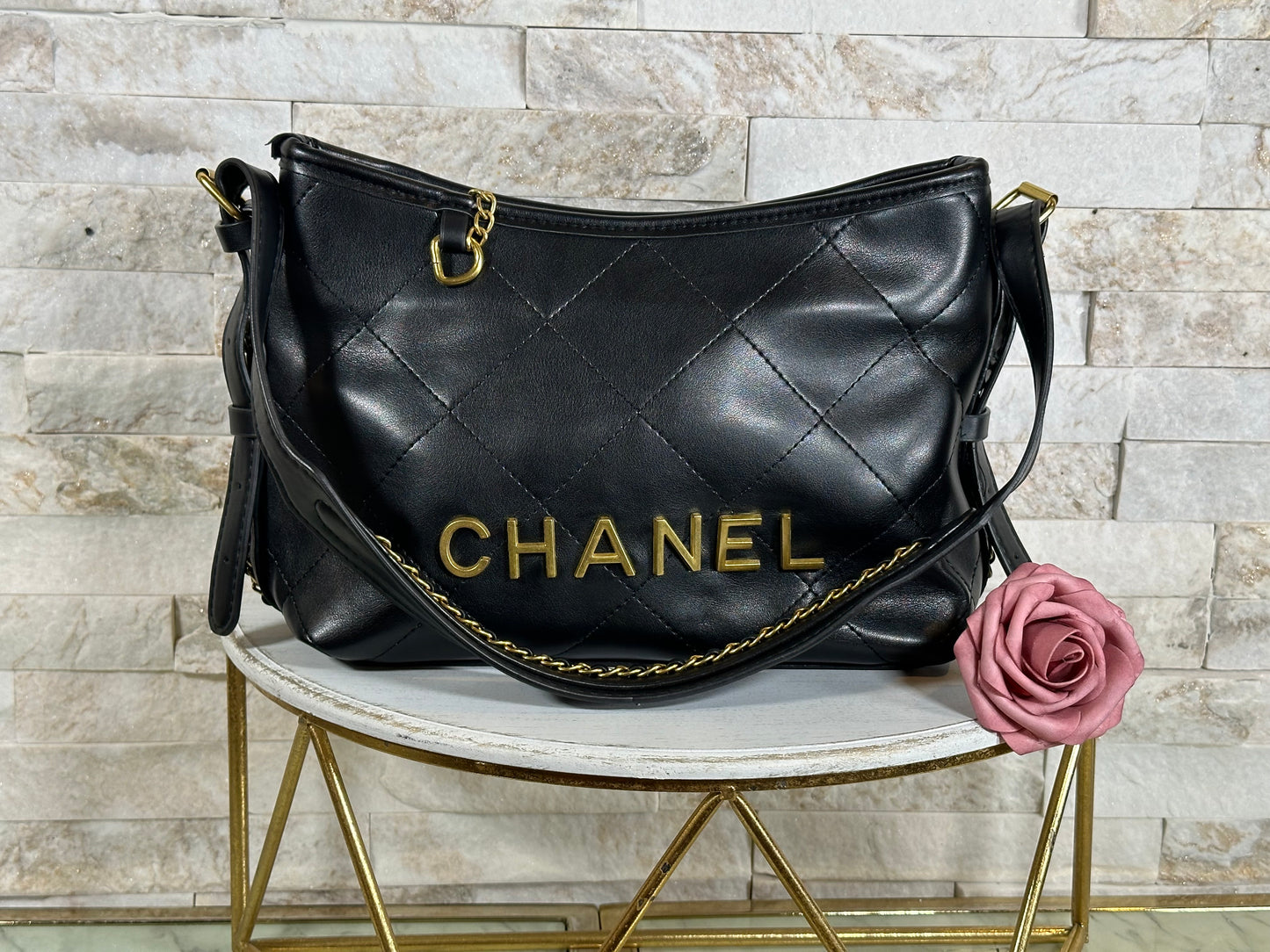 Mirror Bags- Black Pra Hobo Bag