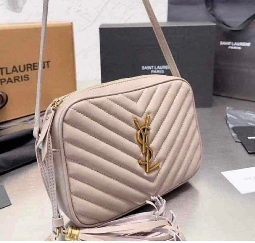 Mirror Bag- YS Taupe Chevon Camera Bag