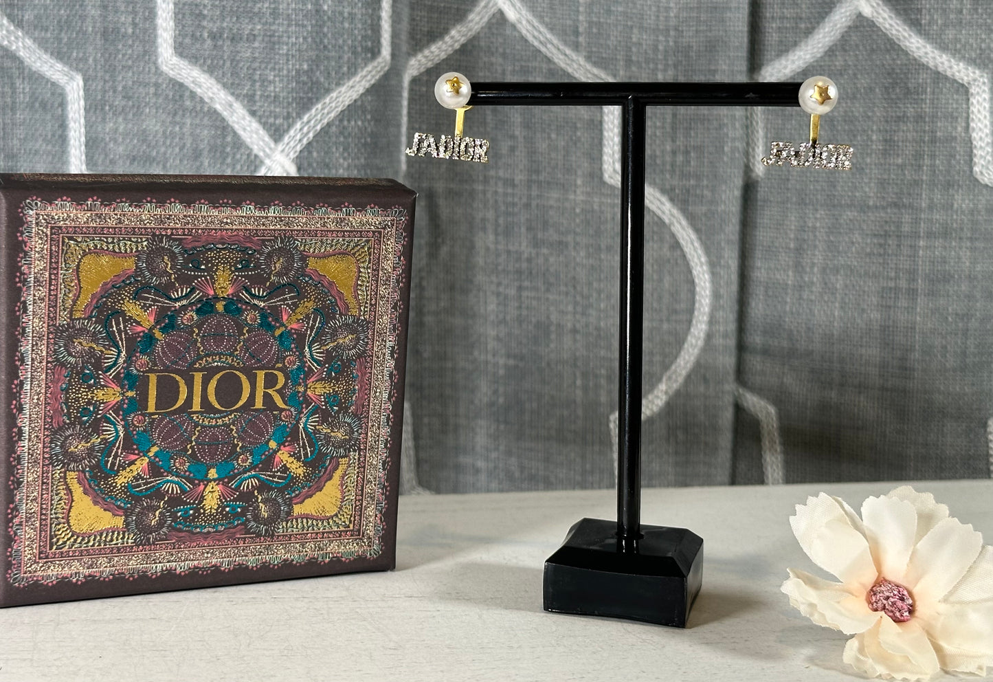 Earrings-CD Gold and Pearl