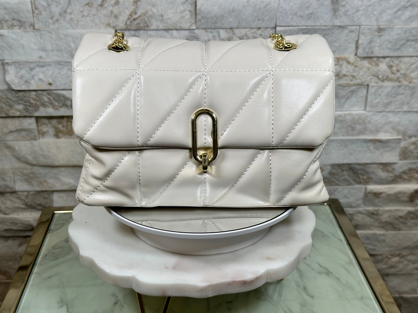 29 White Cream Pillow Bag