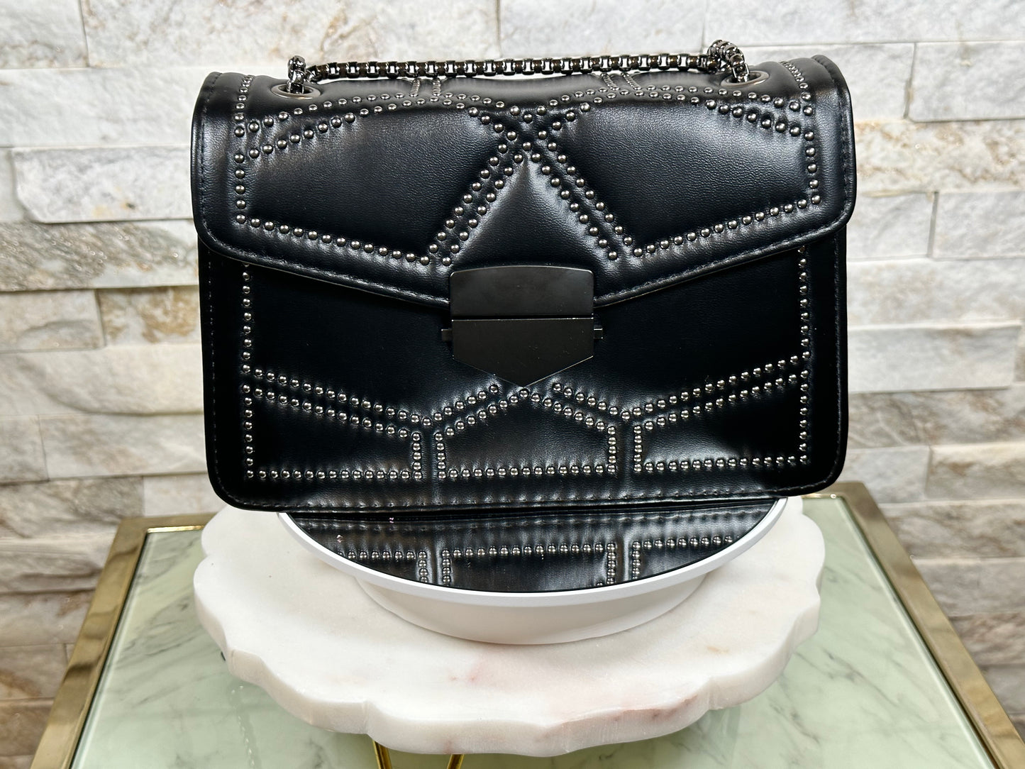 29 Studded Black Bag