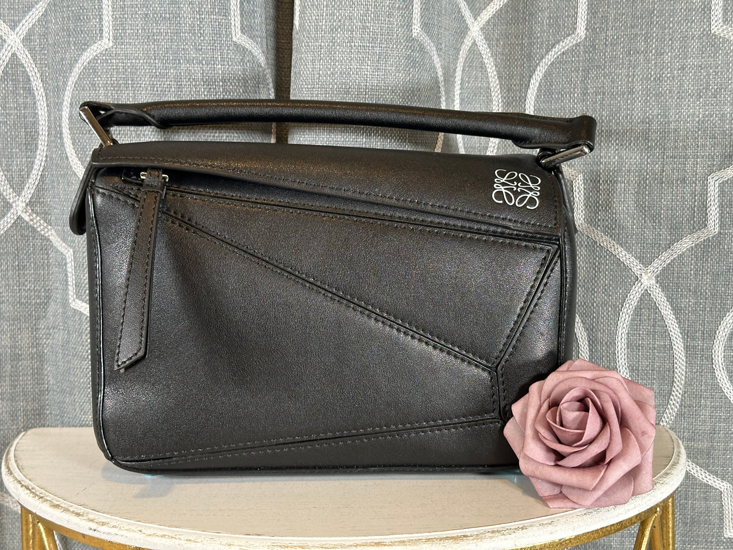 Mirror Bags- Low Black Puzzle Bag