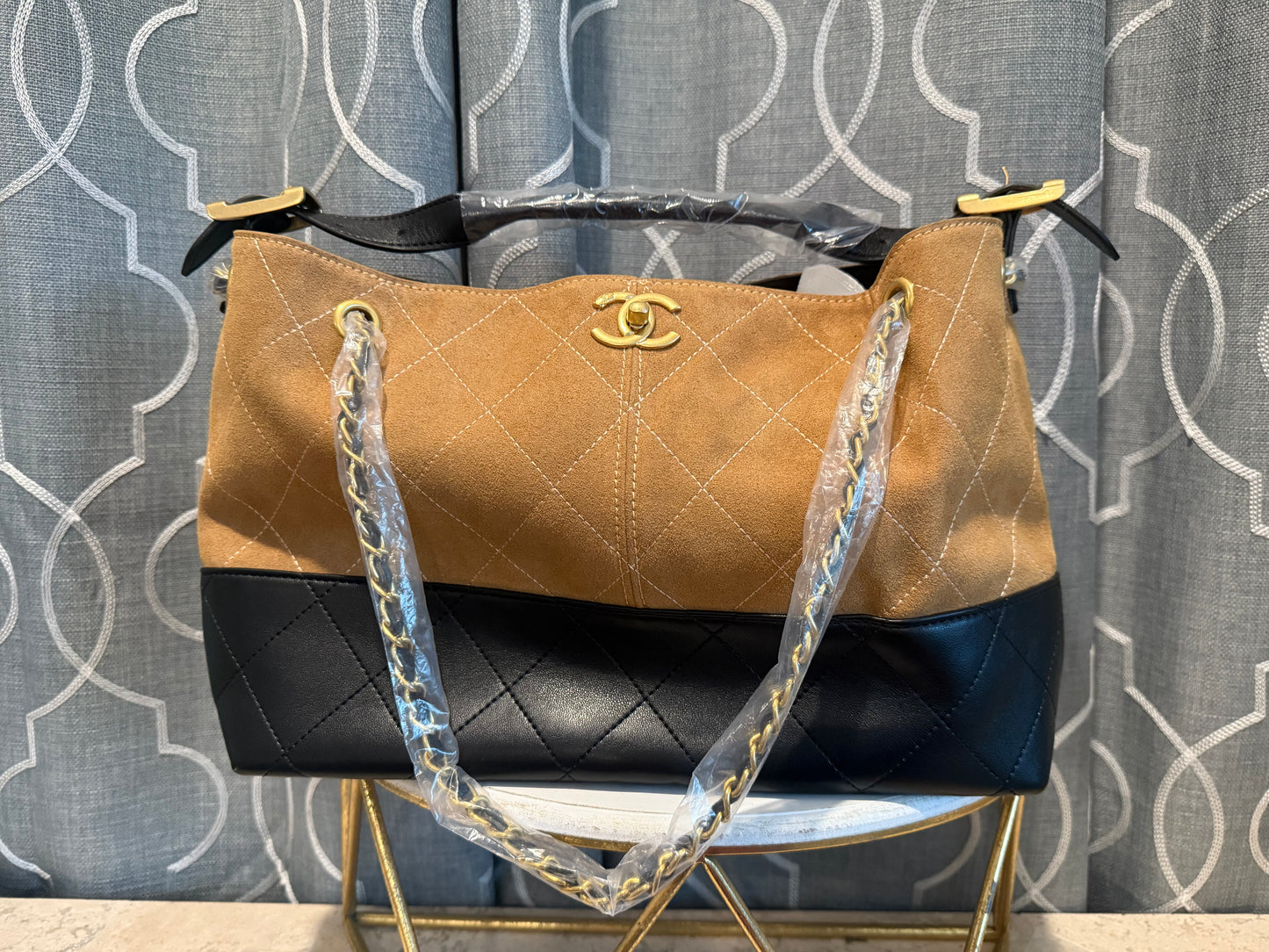 Mirror Bags- CC Tan Suede Bag