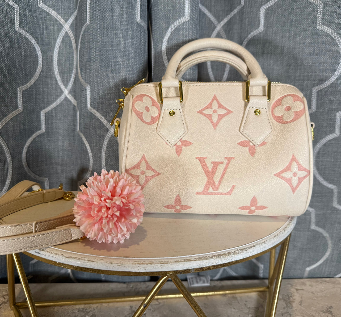 Mirror Bags- Lulu Speedy Pink and White