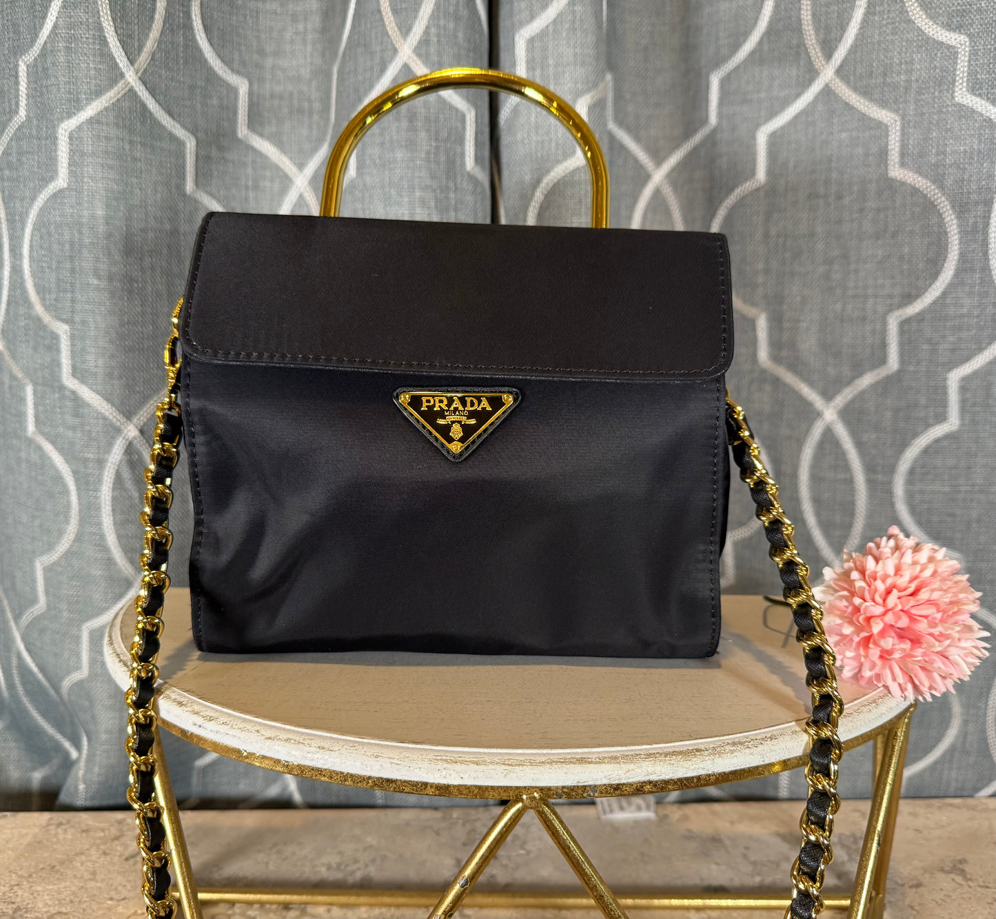 Mirror Bags- Black Pra Satin Bag