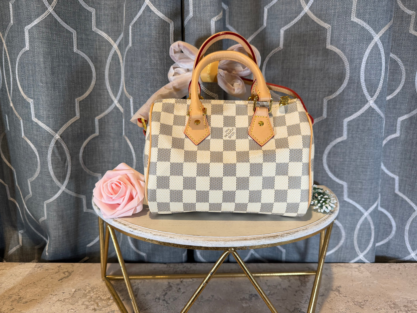 Mirror Bags- Lulu White Checkered Speedy Small