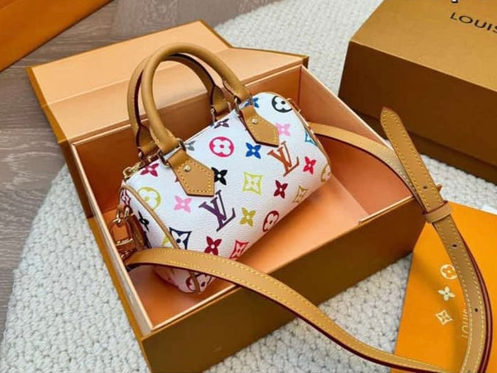 Mirror Bags- Lulu Multi-Color White Nano Speedy