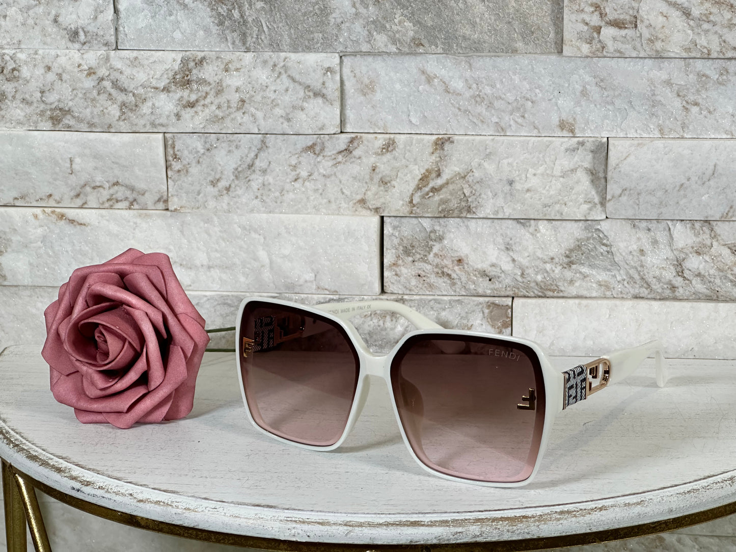 Sunglasses- White Fen Fed