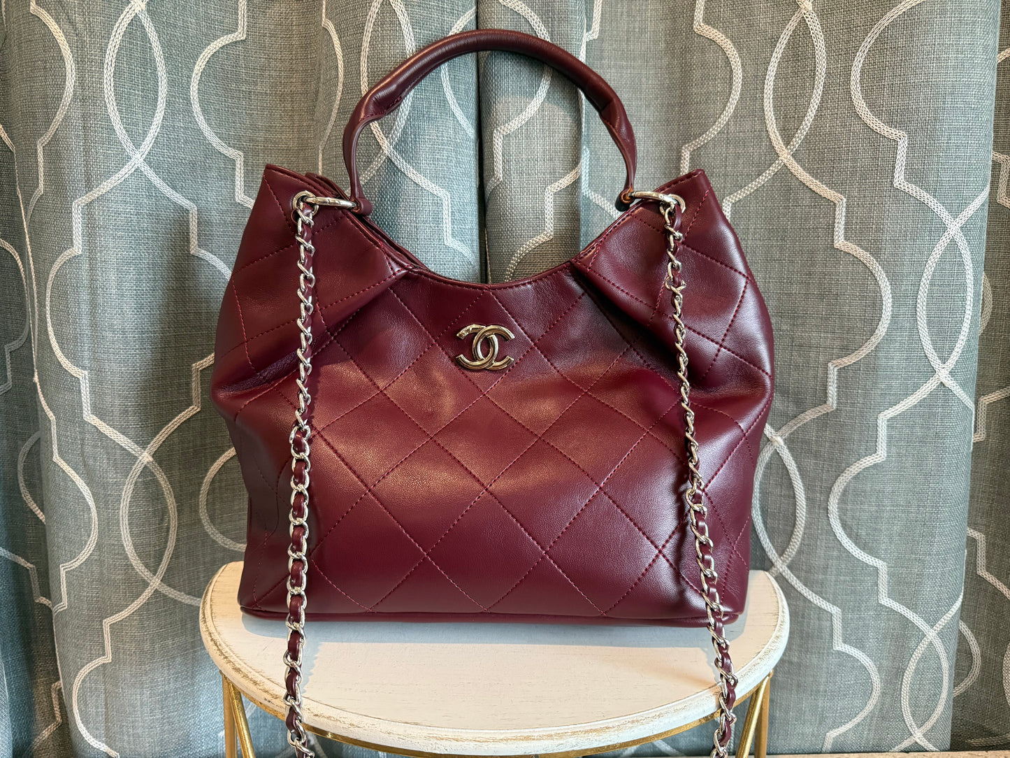 Mirror Bags- CC Burgundy Bucket Bag