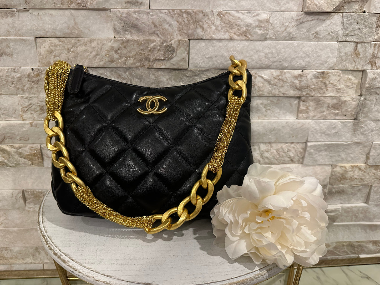 Mirror Soft Leather CC Hobo Bag