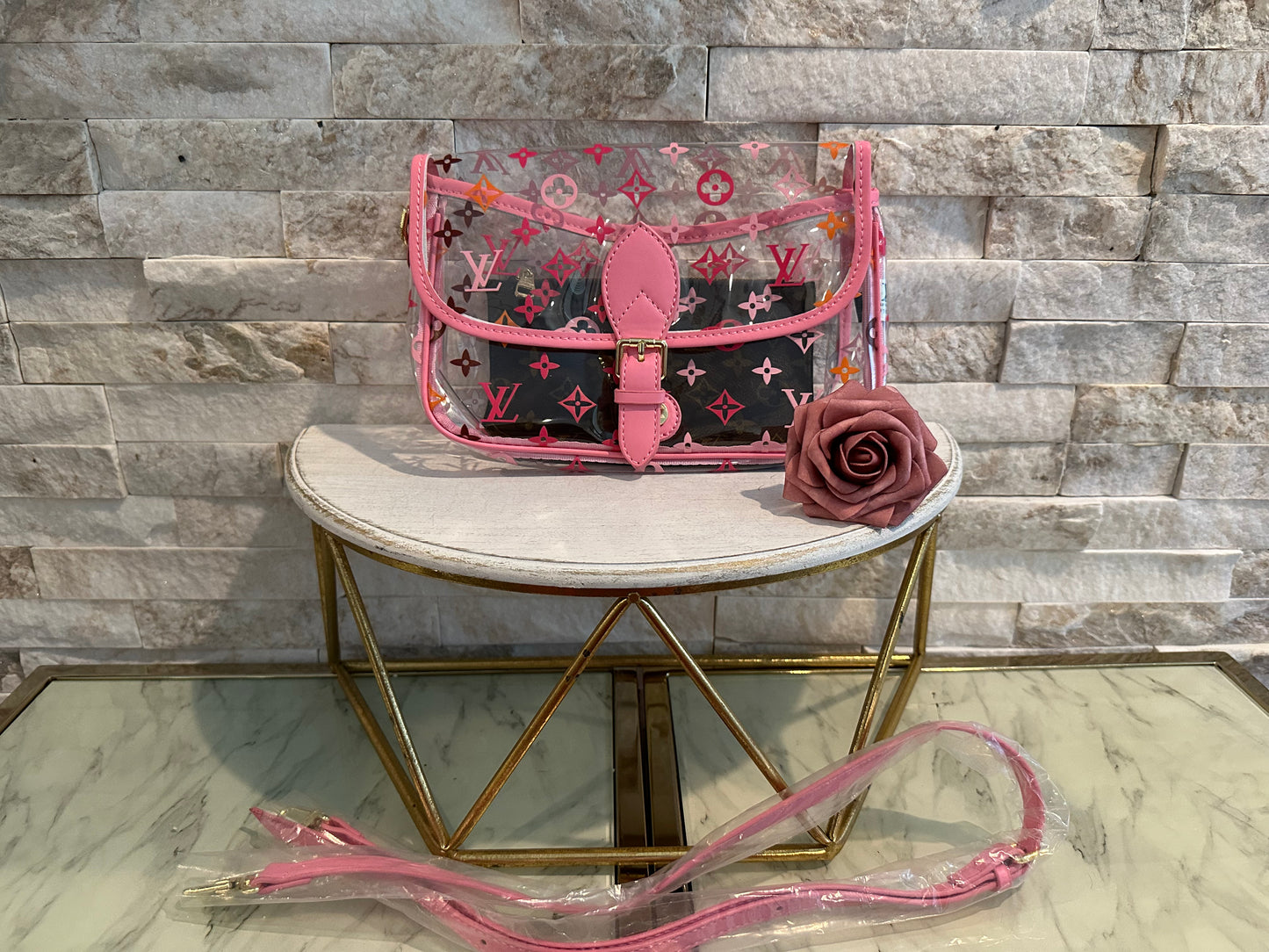 Mirror Lulu Pink Clear Bag