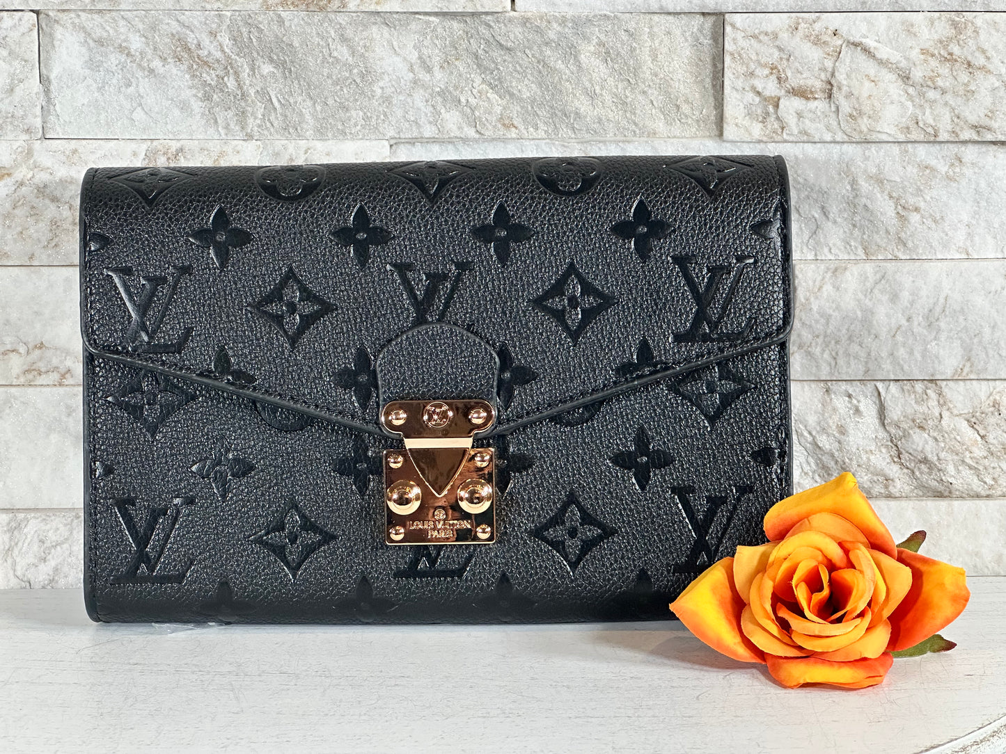 Fall New Arrivals- Mirror Set- Black Embossed Lulu Set