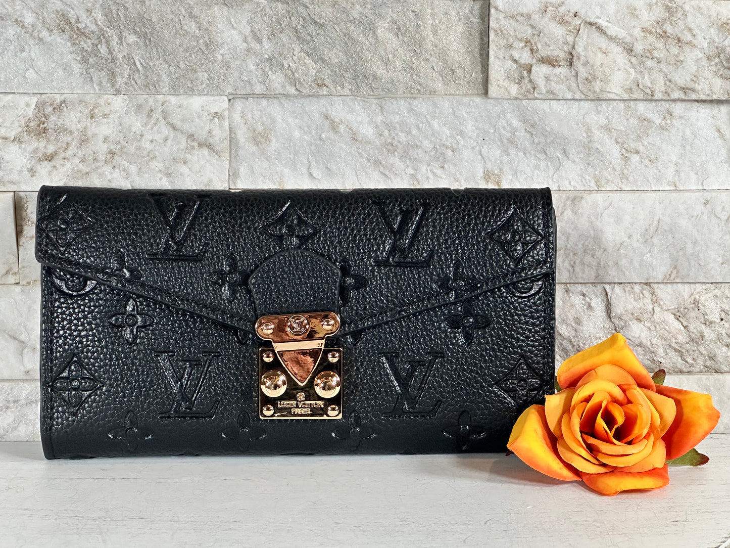 Fall New Arrivals- Mirror Set- Black Embossed Lulu Set