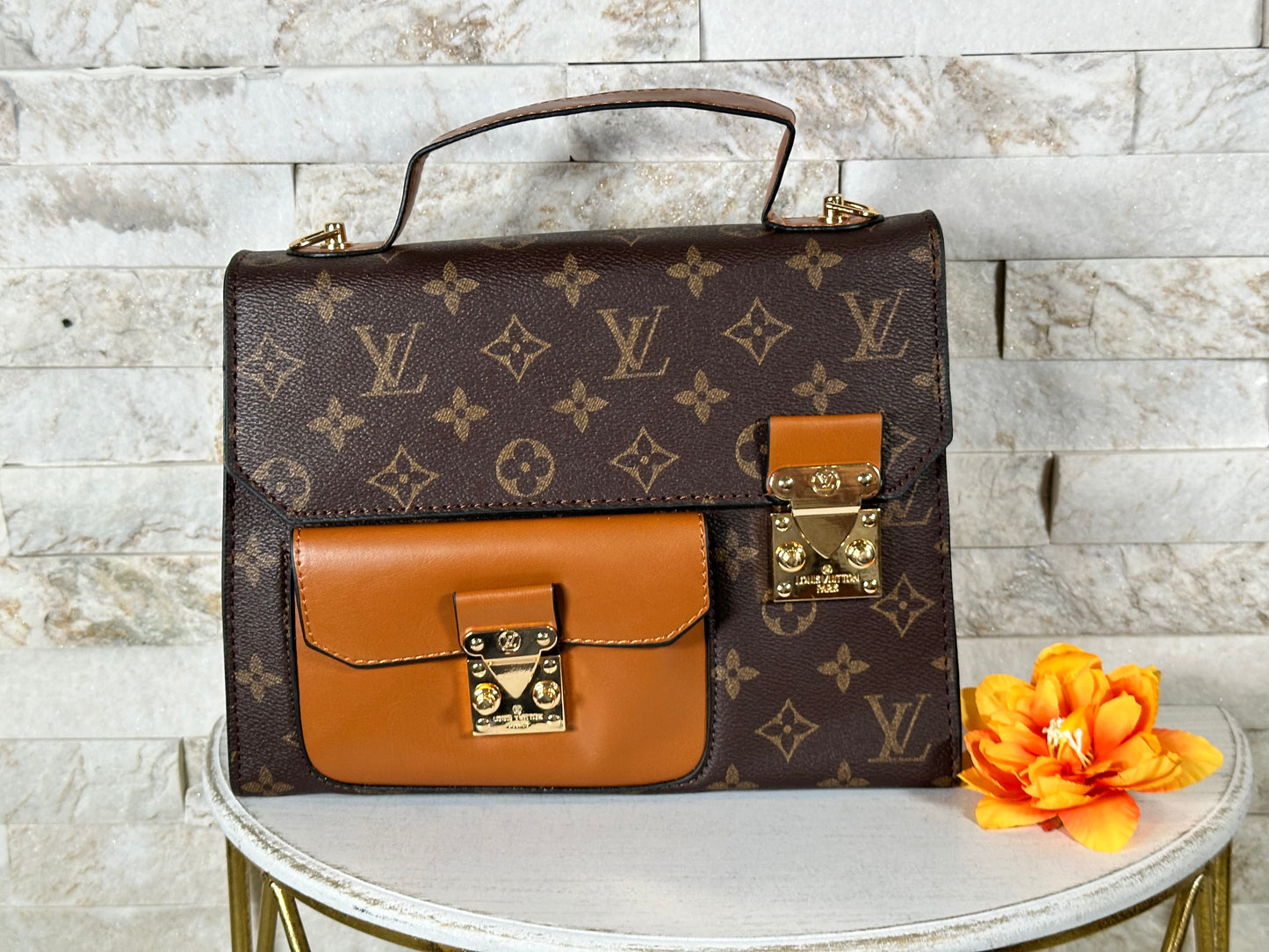 Mirror Bags- Brown/Caramel Lulu Satchel Bag