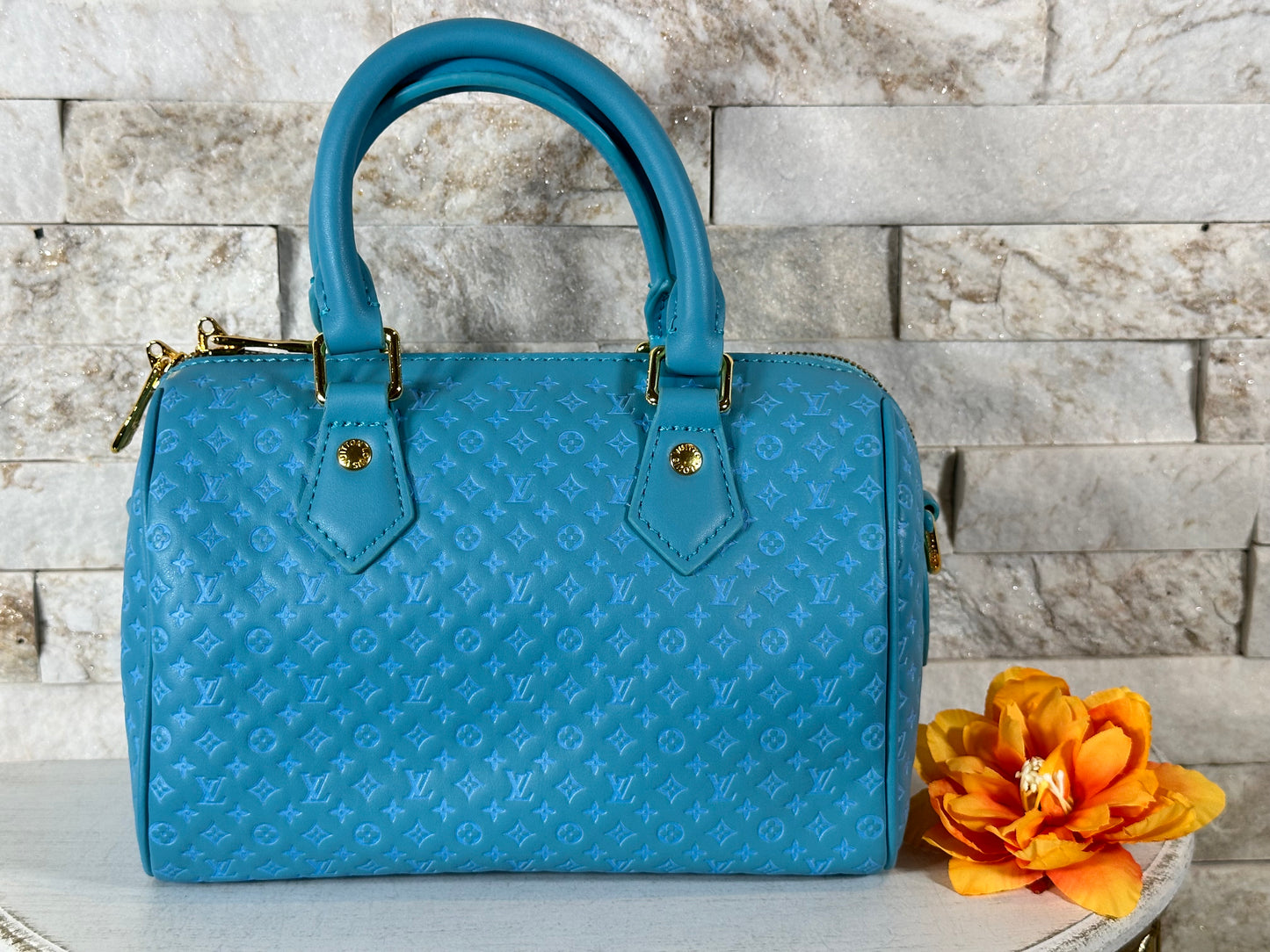 Mirror Bags- Turquoise Blue Lulu Speedy