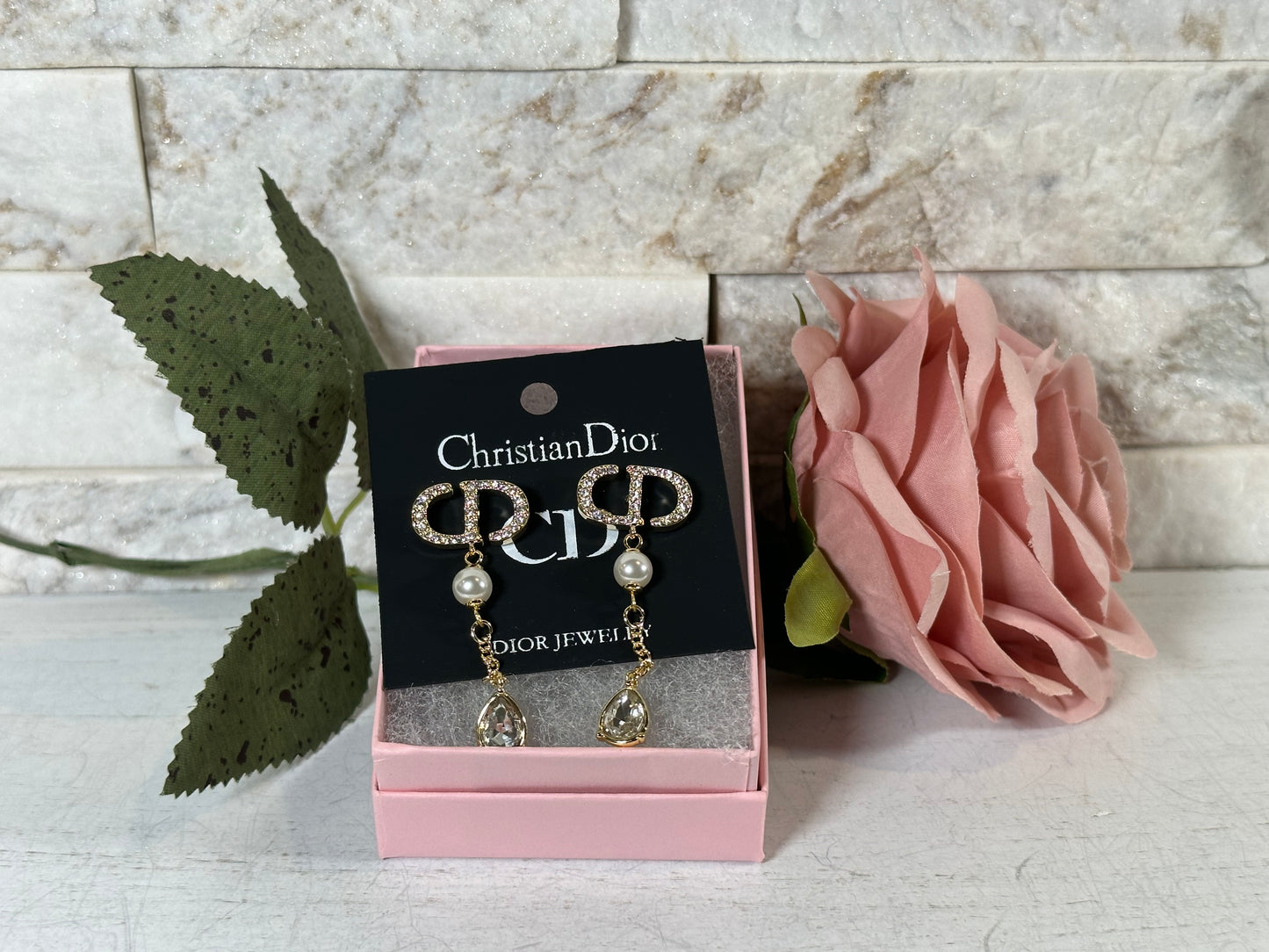Earrings- CD Crystal Dangle