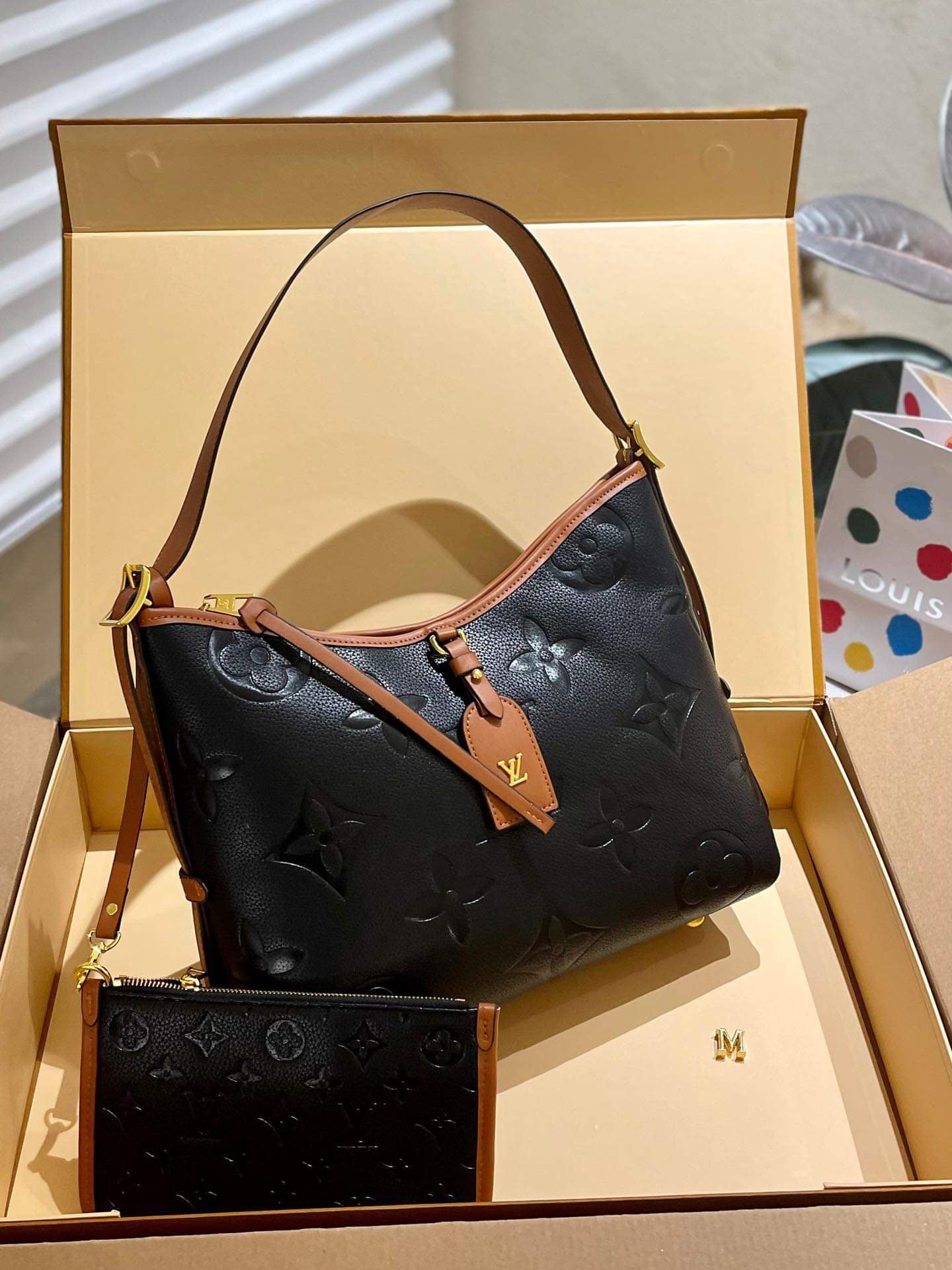 Mirror Bags- Lulu Carry All Black and Brown Trim