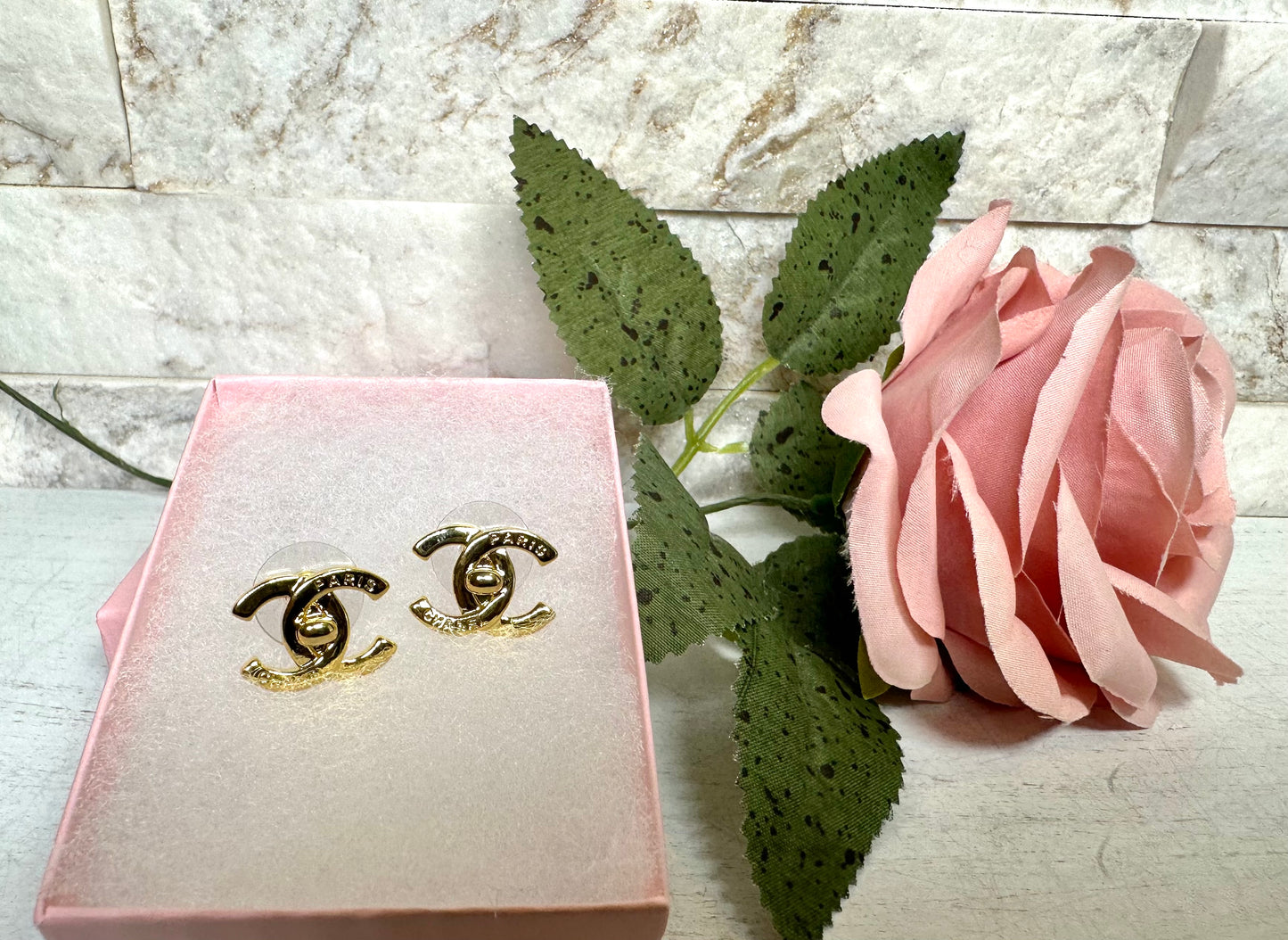 Earring- Gold CC Classic