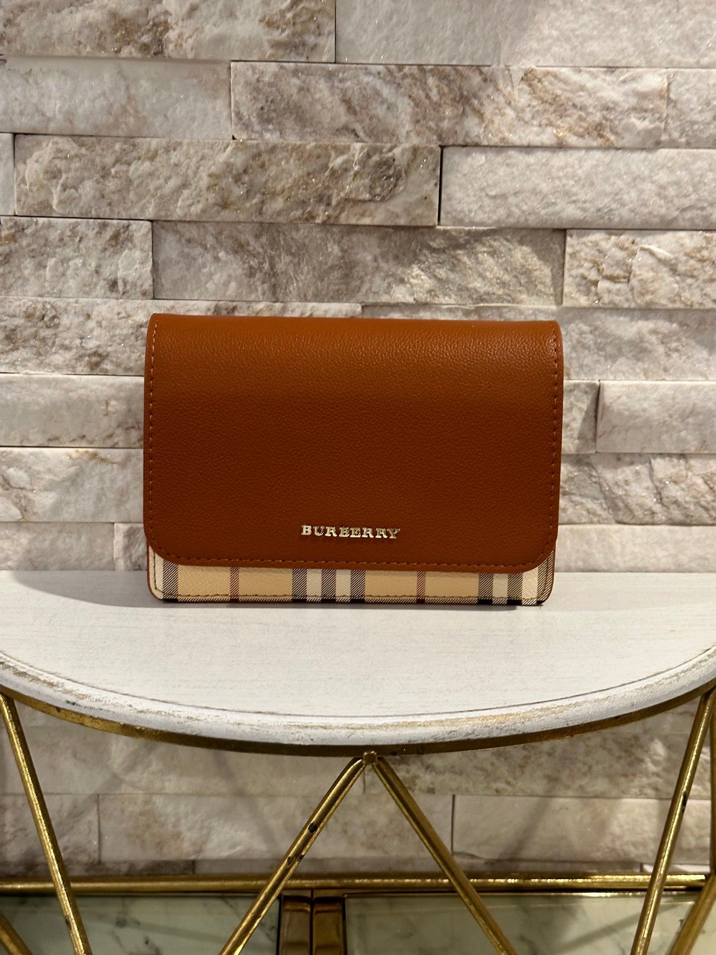 Mirror Bags- Small Brown Flap BB Bag