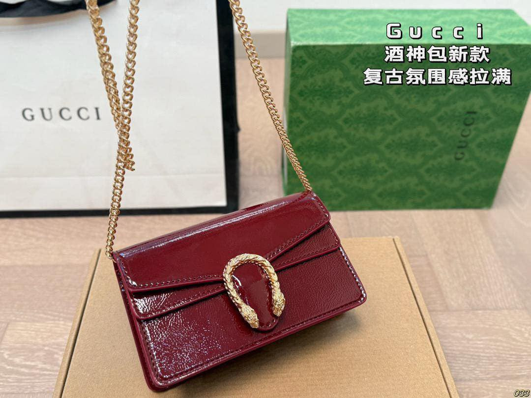 Mirror Bags- GG Mini Dionysus Bag (Red/Burgundy)