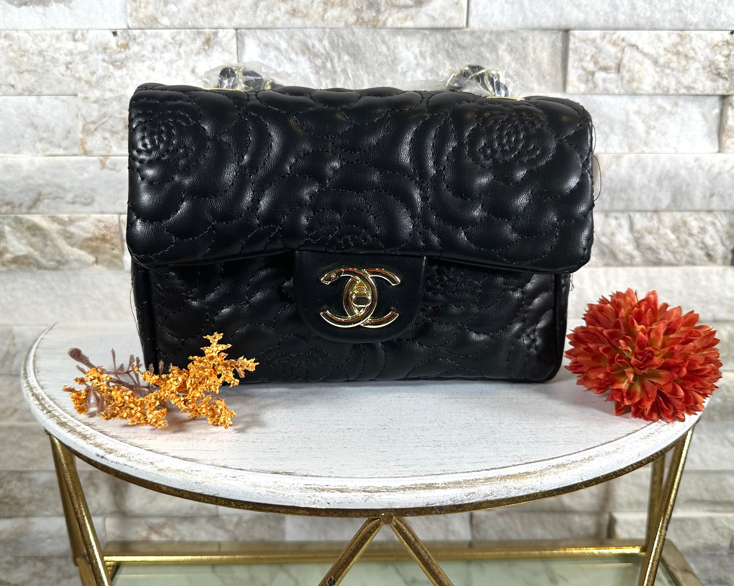 Fall Mirror- Small Black CC Camila Rose Bag