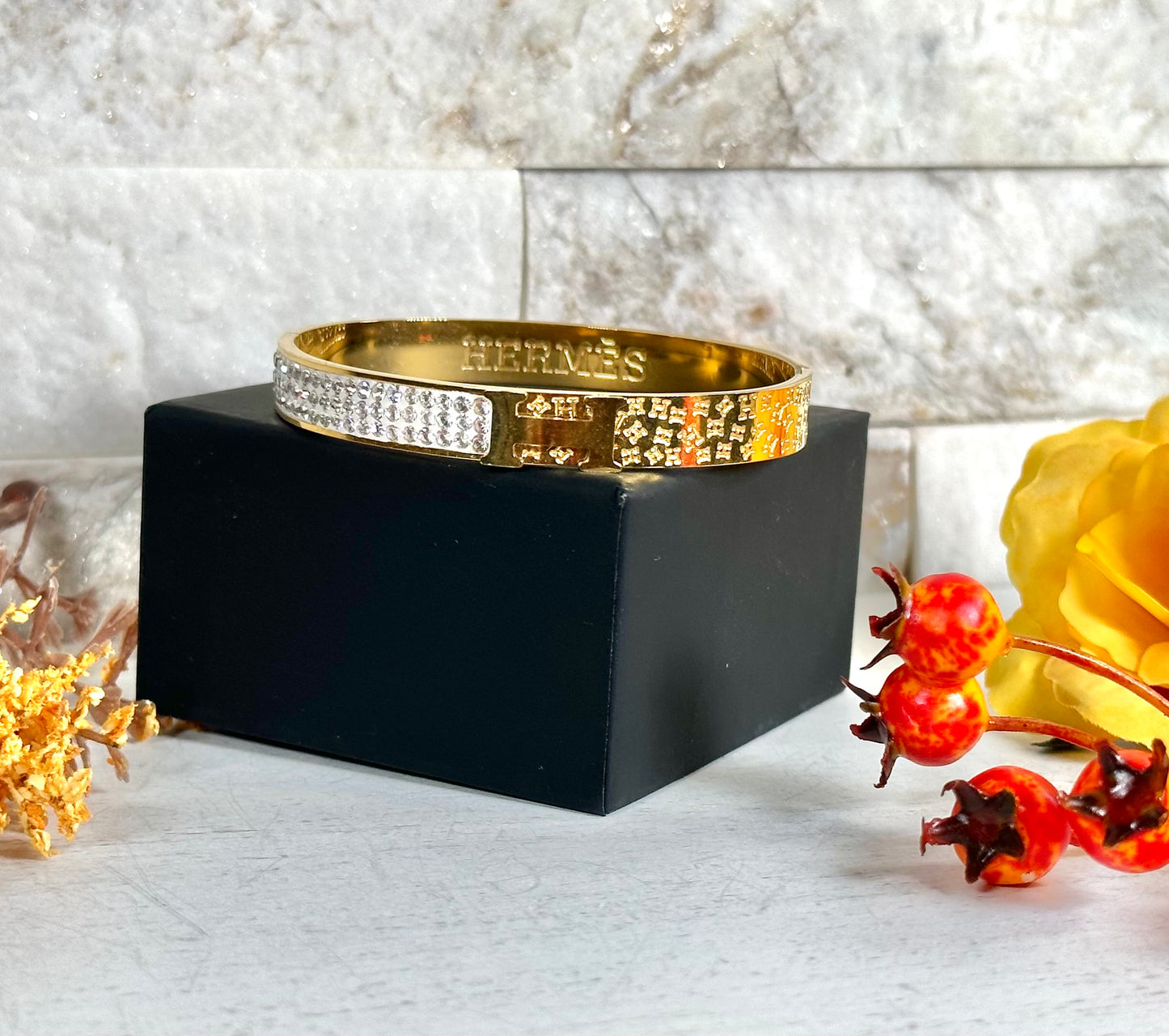 Bangles- H Gold Sparkle