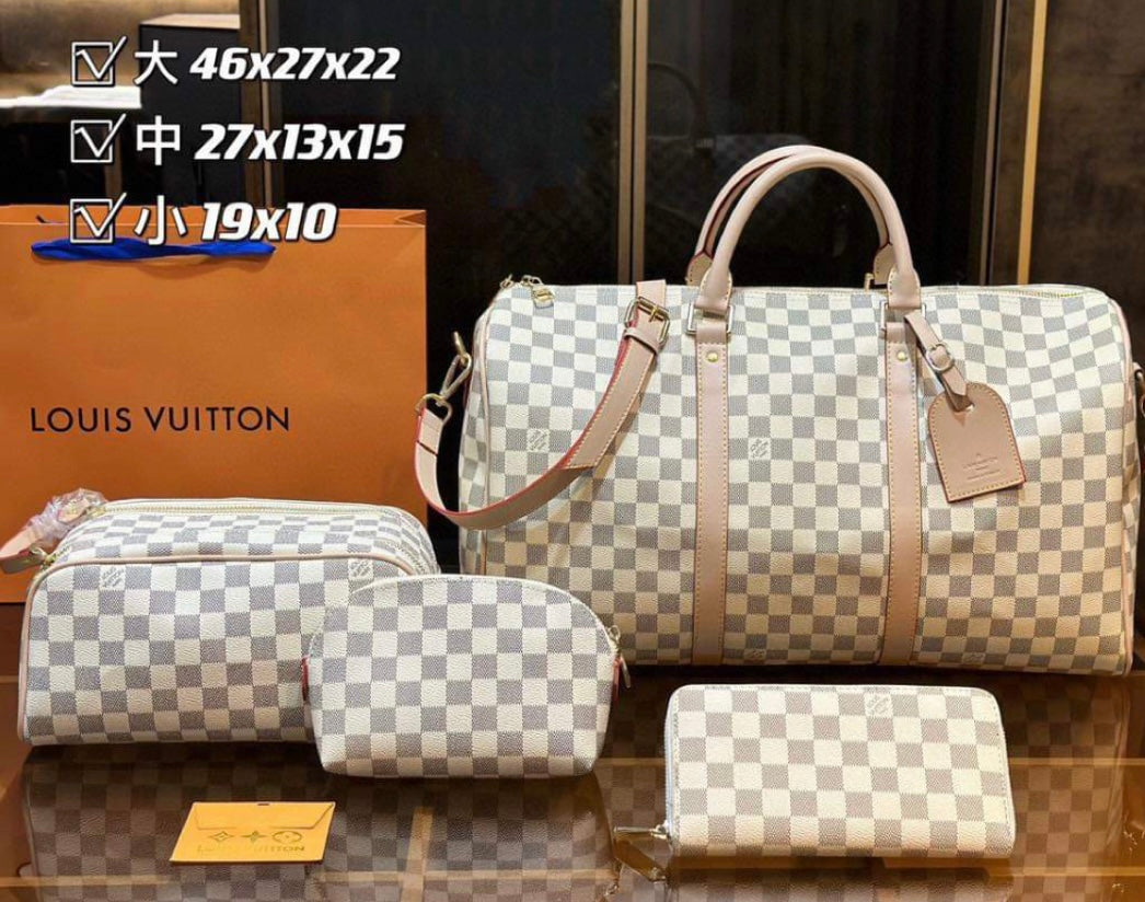 Fall New Arrivals- Mirror Set- Beige Checkered Lulu Set