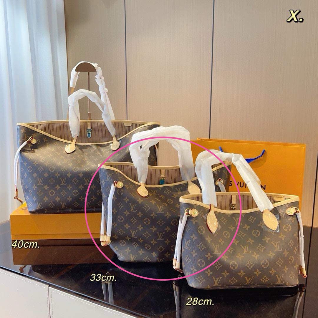 Mirror Bags- Lulu MM Neverful Mono Tan Interior