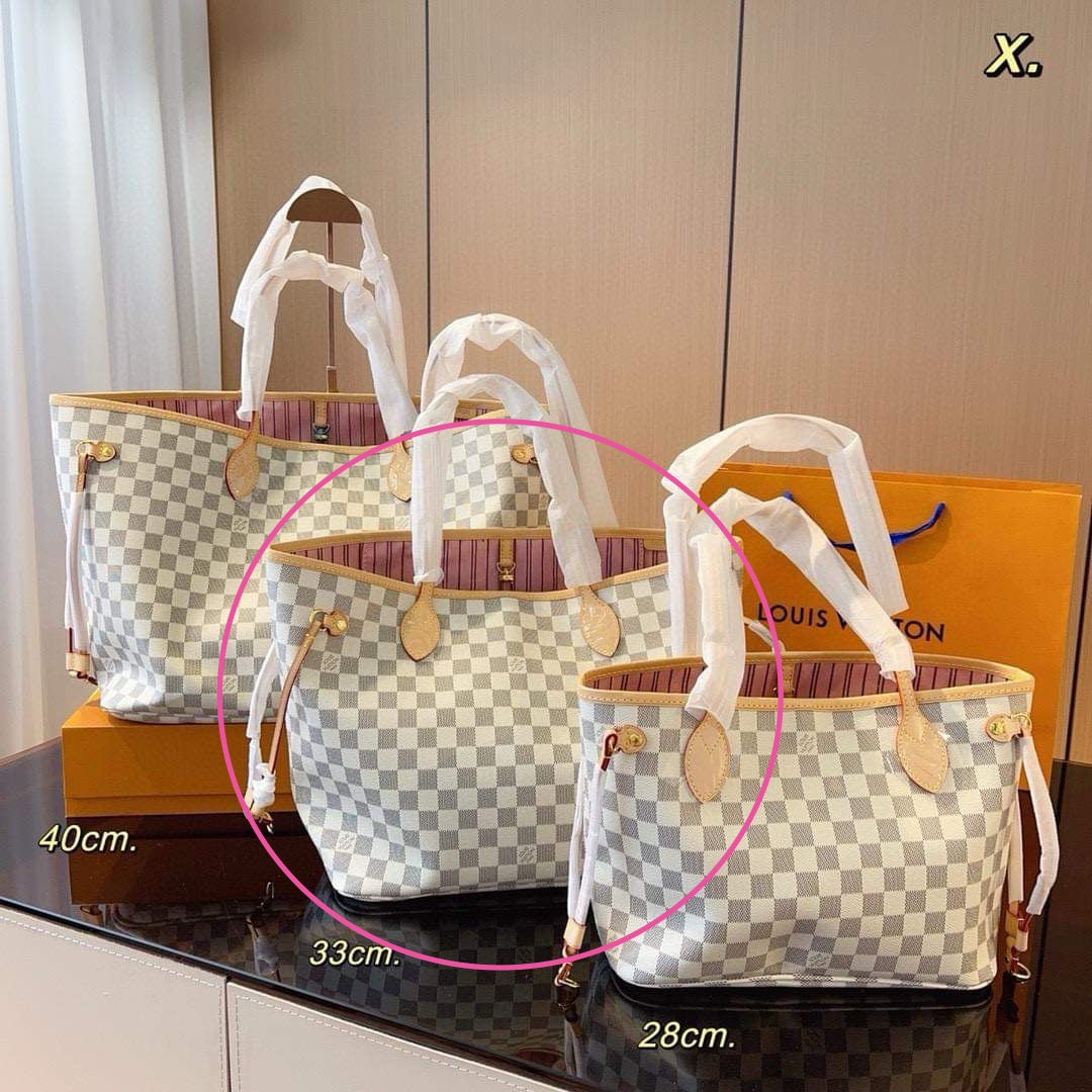 Mirror Bags- Lulu MM Neverful White Checkered