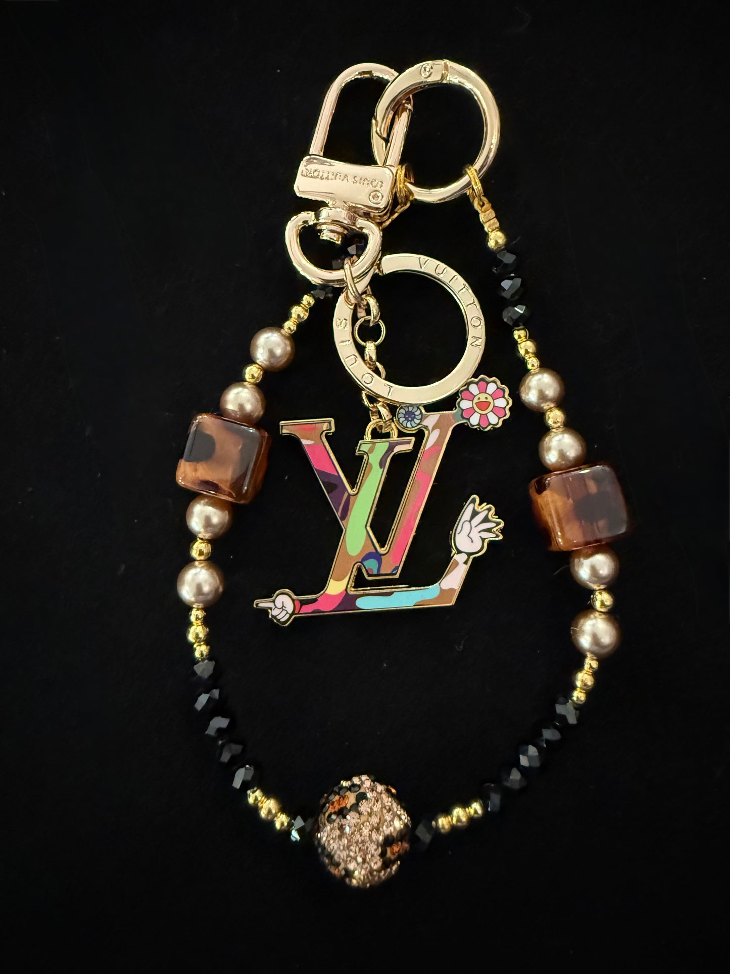 Bag Charms- Custom Mirror- Multi Color Lulu and