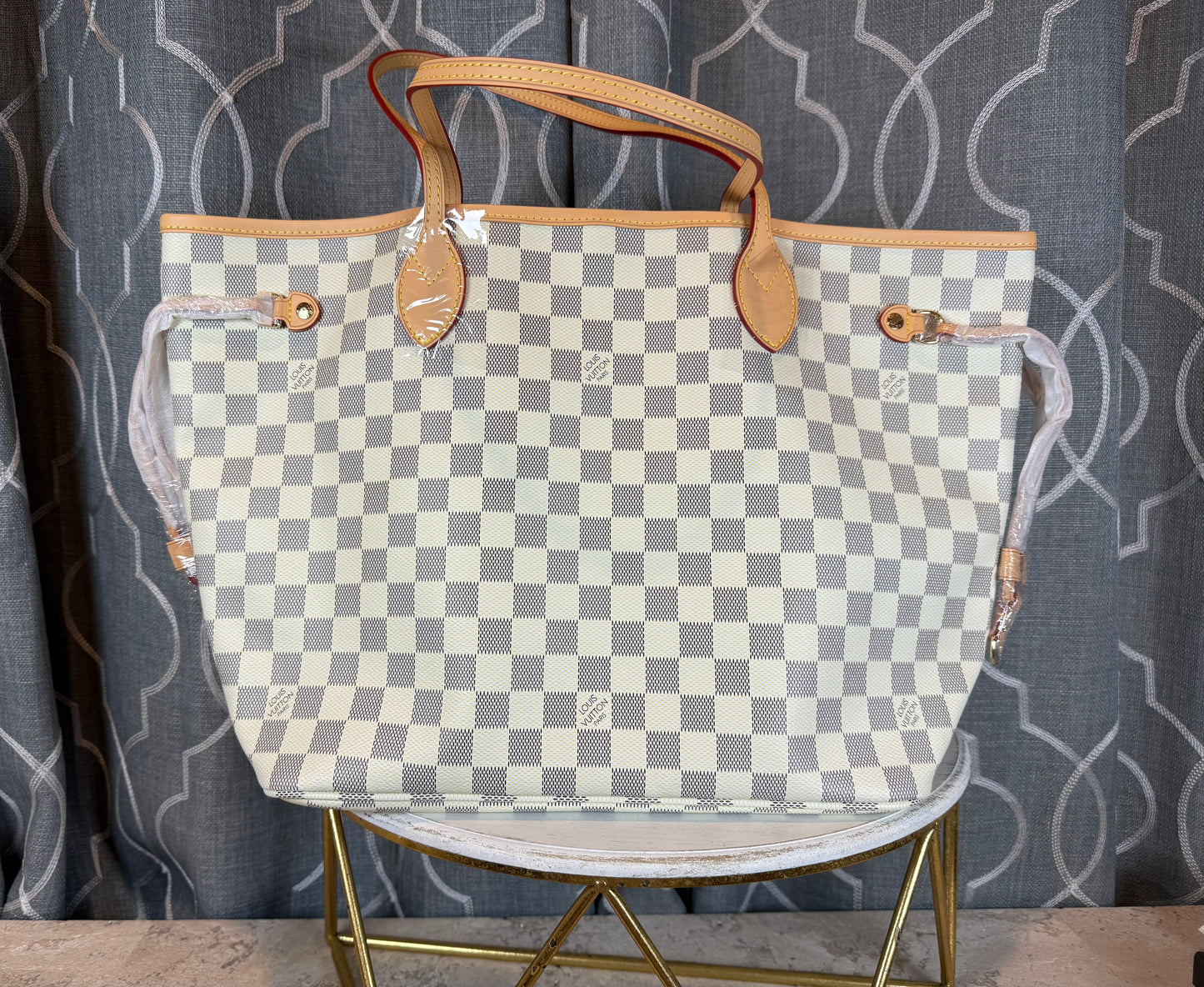 Mirror Bags- Lulu MM Neverful White Checkered