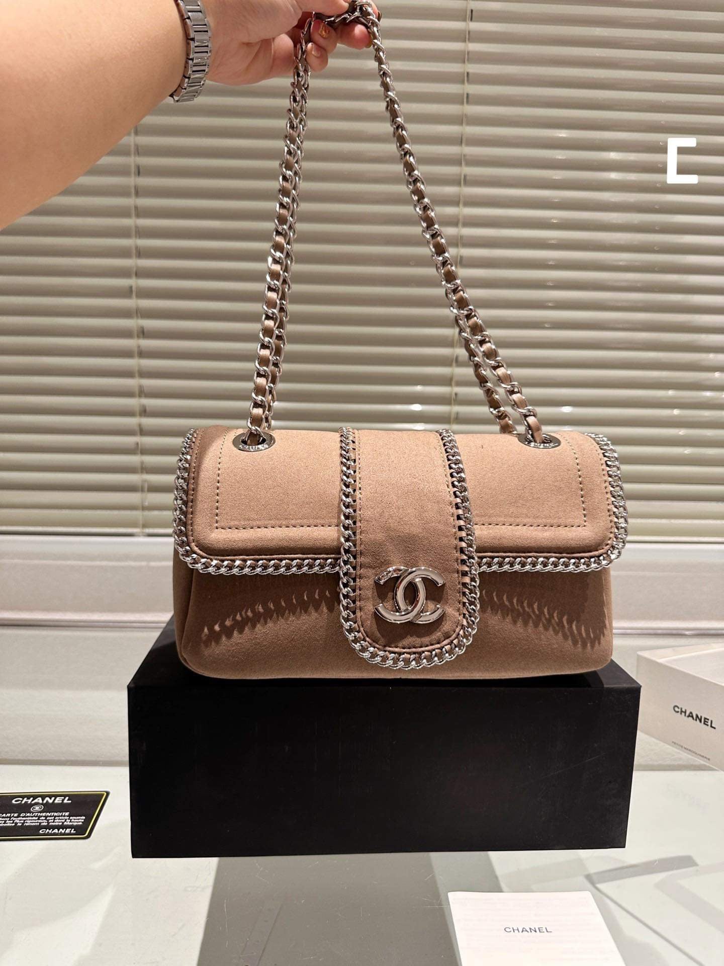 Mirror Bags- CC Light Brown Suede