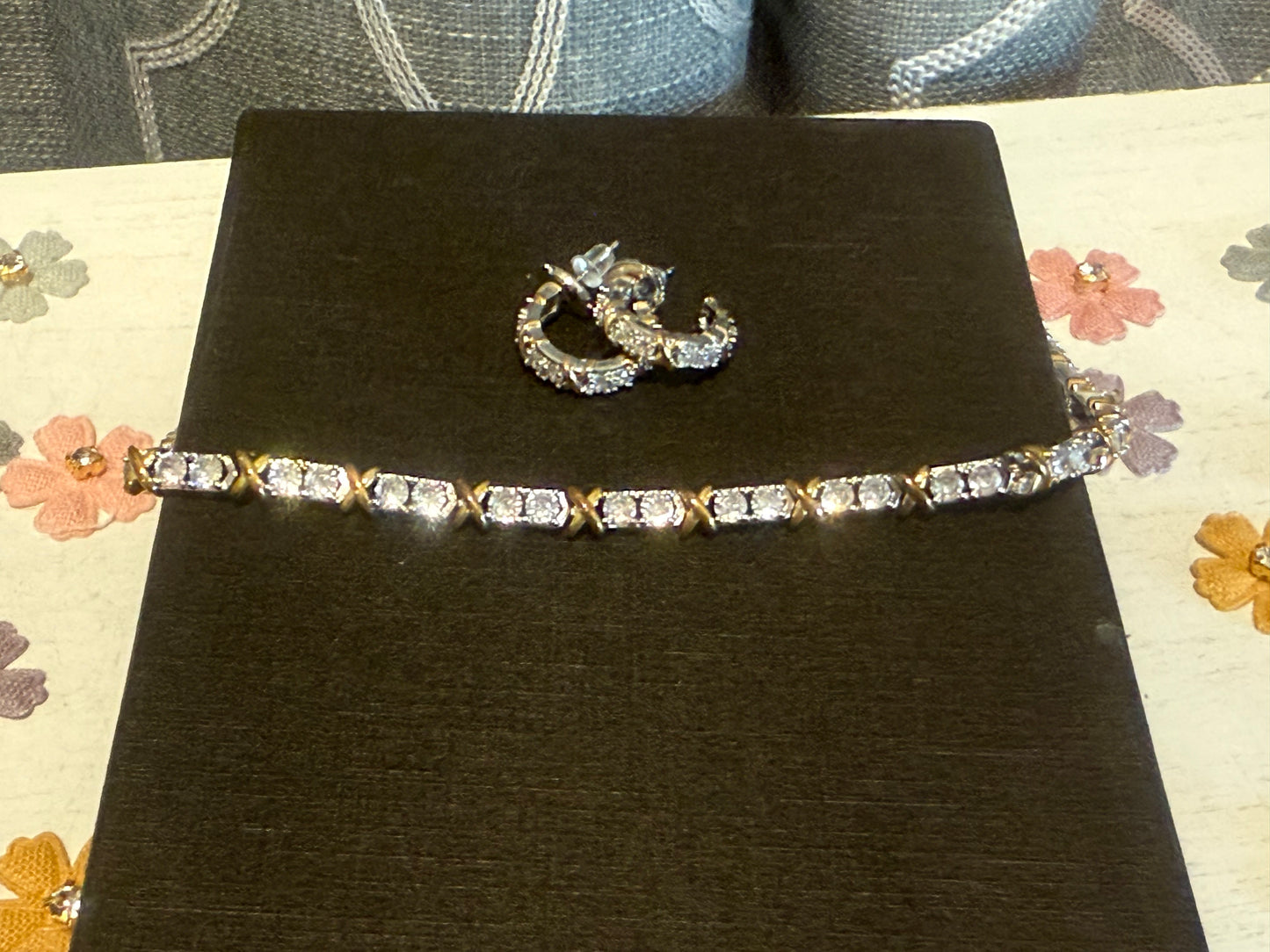 Jewelry Sets- TF Sixteen Stone Necklace and Earring Set