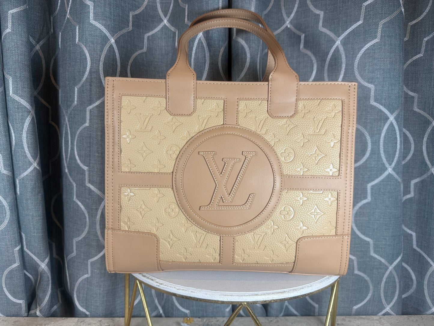 Mirror Bags- Lulu Tan Tote