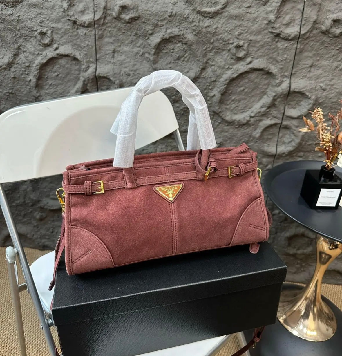 Mirror Bag- Pra Medium Mauve Handbag