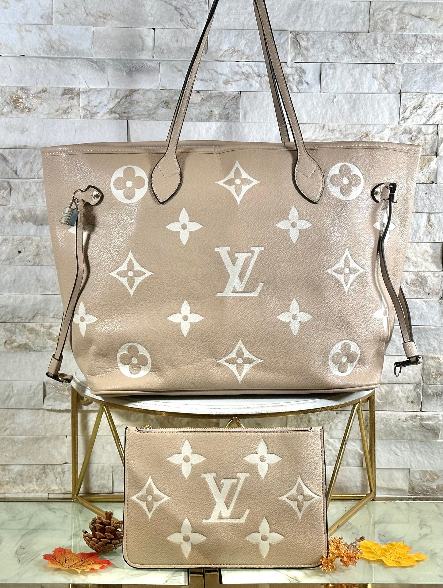 Mirror Bags-Taupe Lulu Neverful Bag