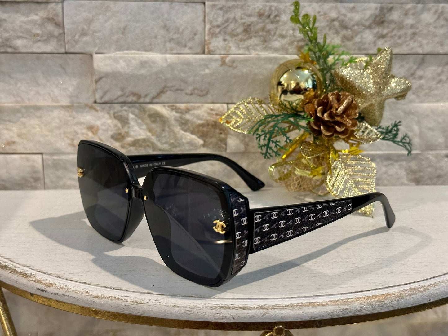 Luxury Sunglasses- Box 1- CC Black and White Mono Print