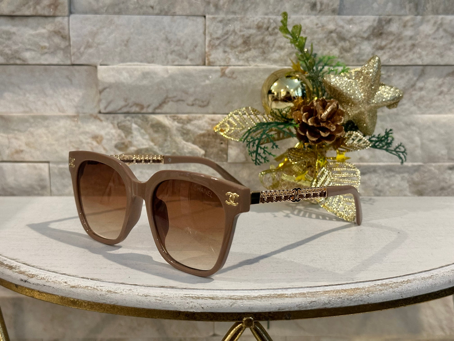 Sunglasses Box 1- CC Taupe Braided