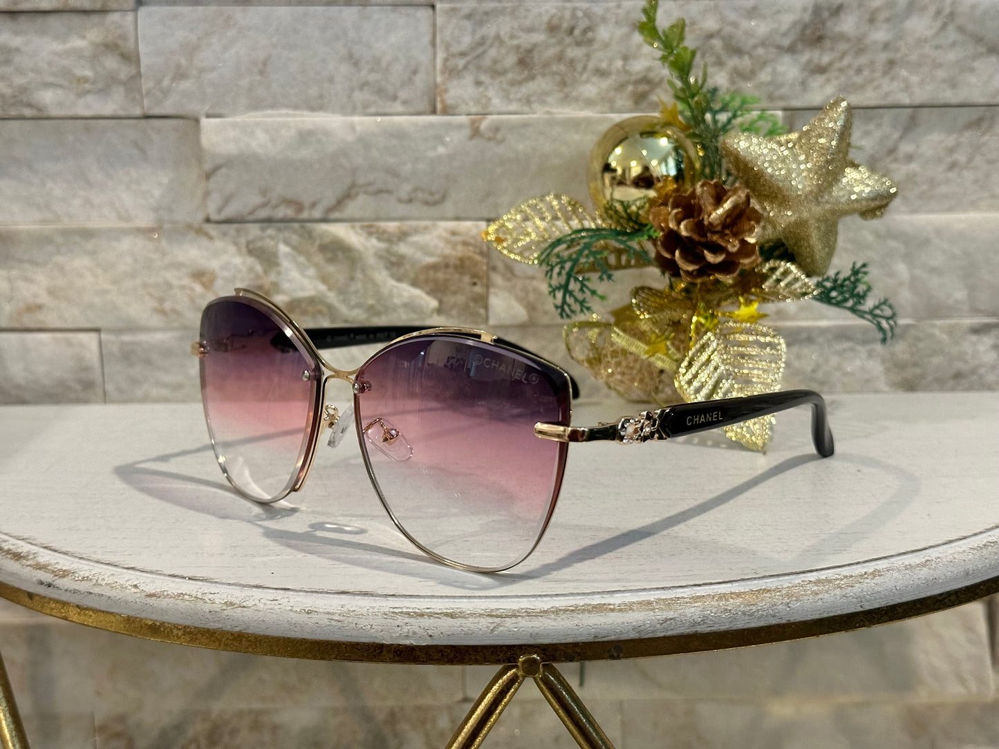 Luxury Sunglasses- Box 1- CC Cat-Eye Ombre