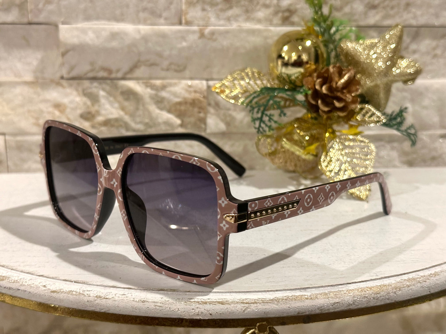 Luxury Sunglasses- Box 3-Lulu Pink and White Monogram