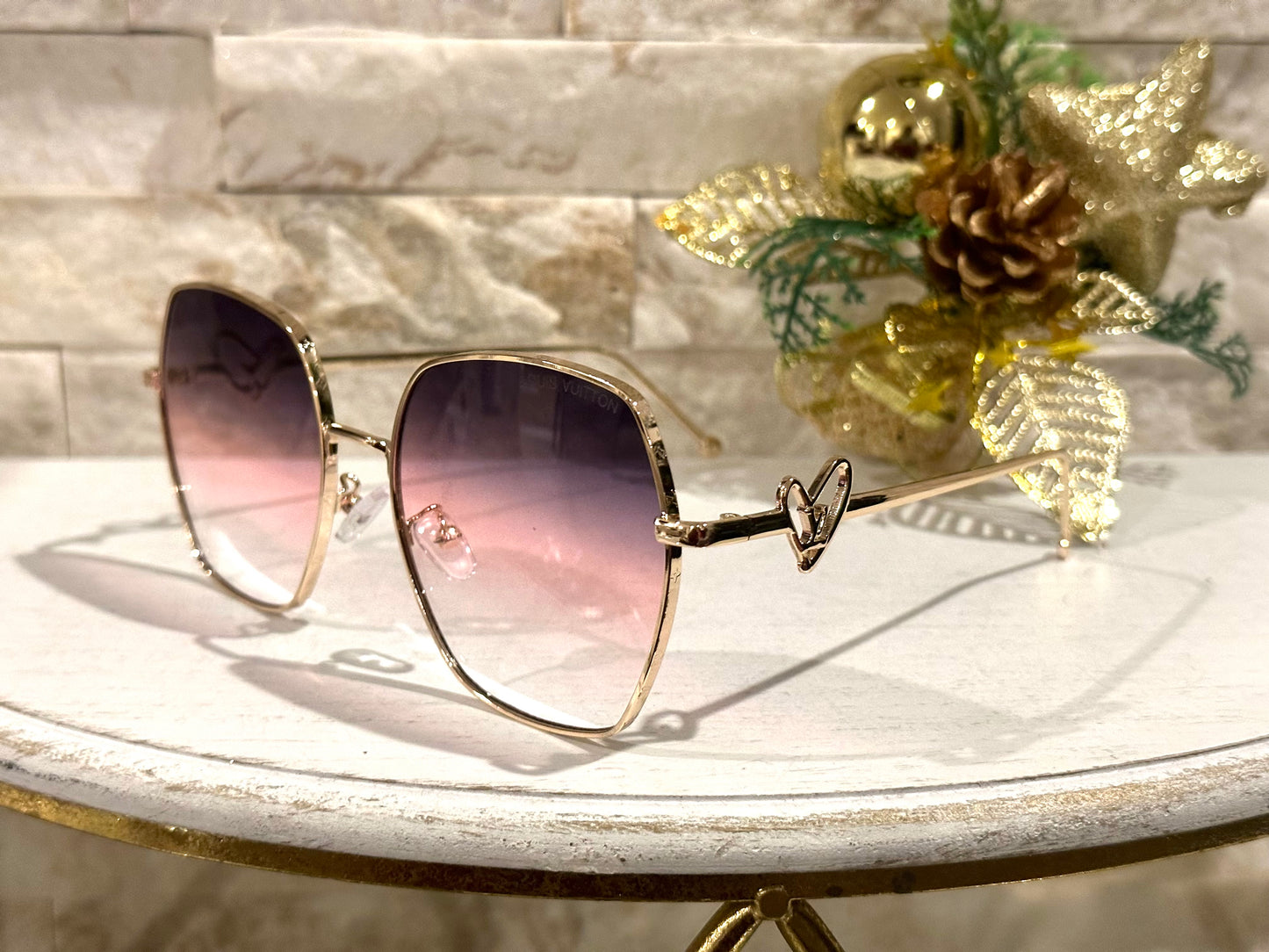 Luxury Sunglasses- Box 3- Lulu Purple/Pink Heart