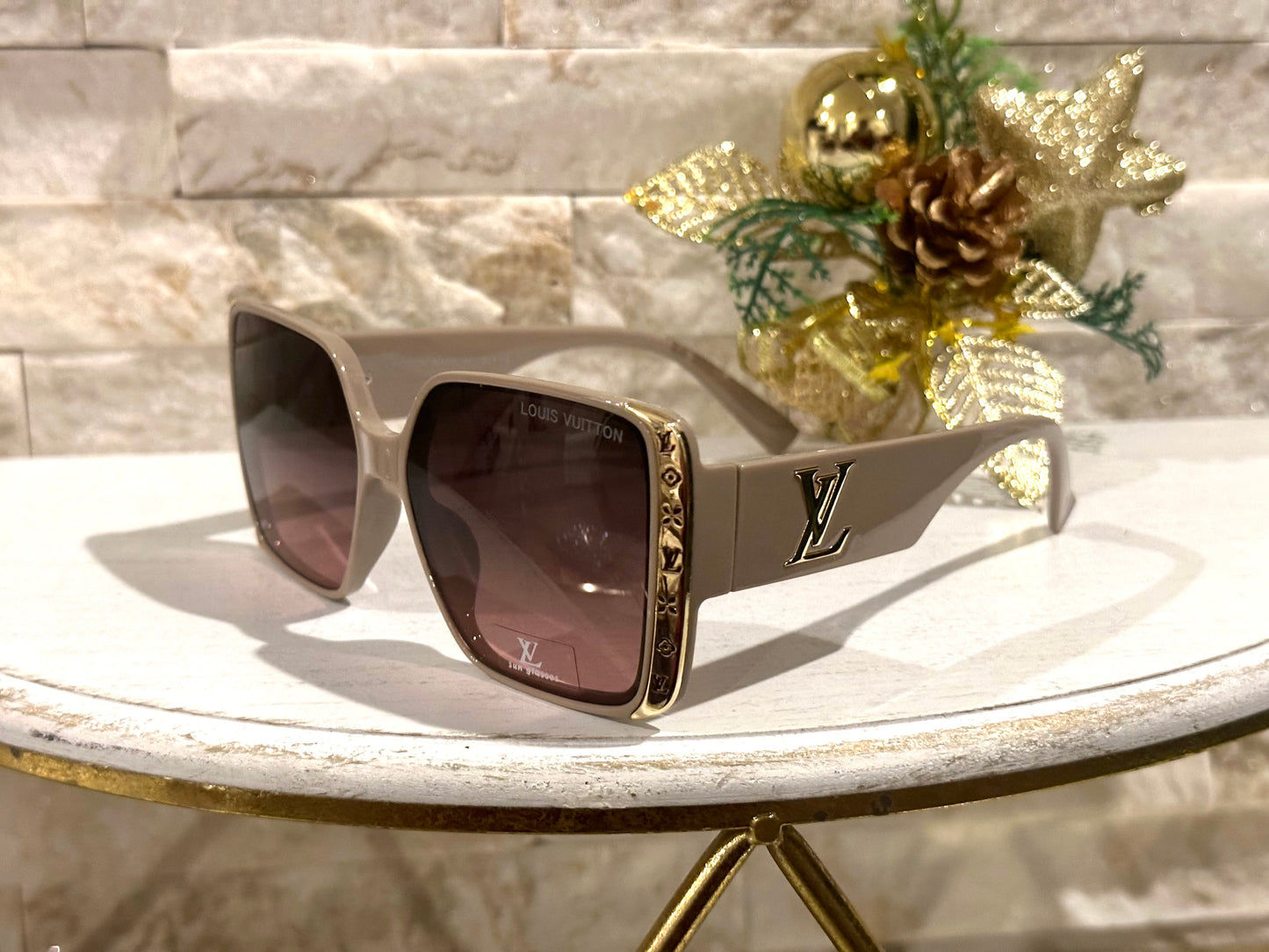 Sunglasses Box 2-Lulu Taupe and Gold