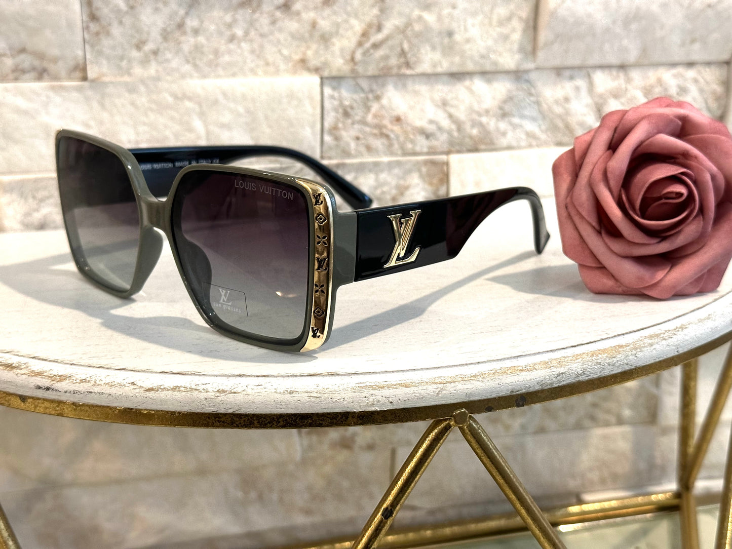 Luxury Sunglasses- Box 3- Lulu Dusty Blue and Gold