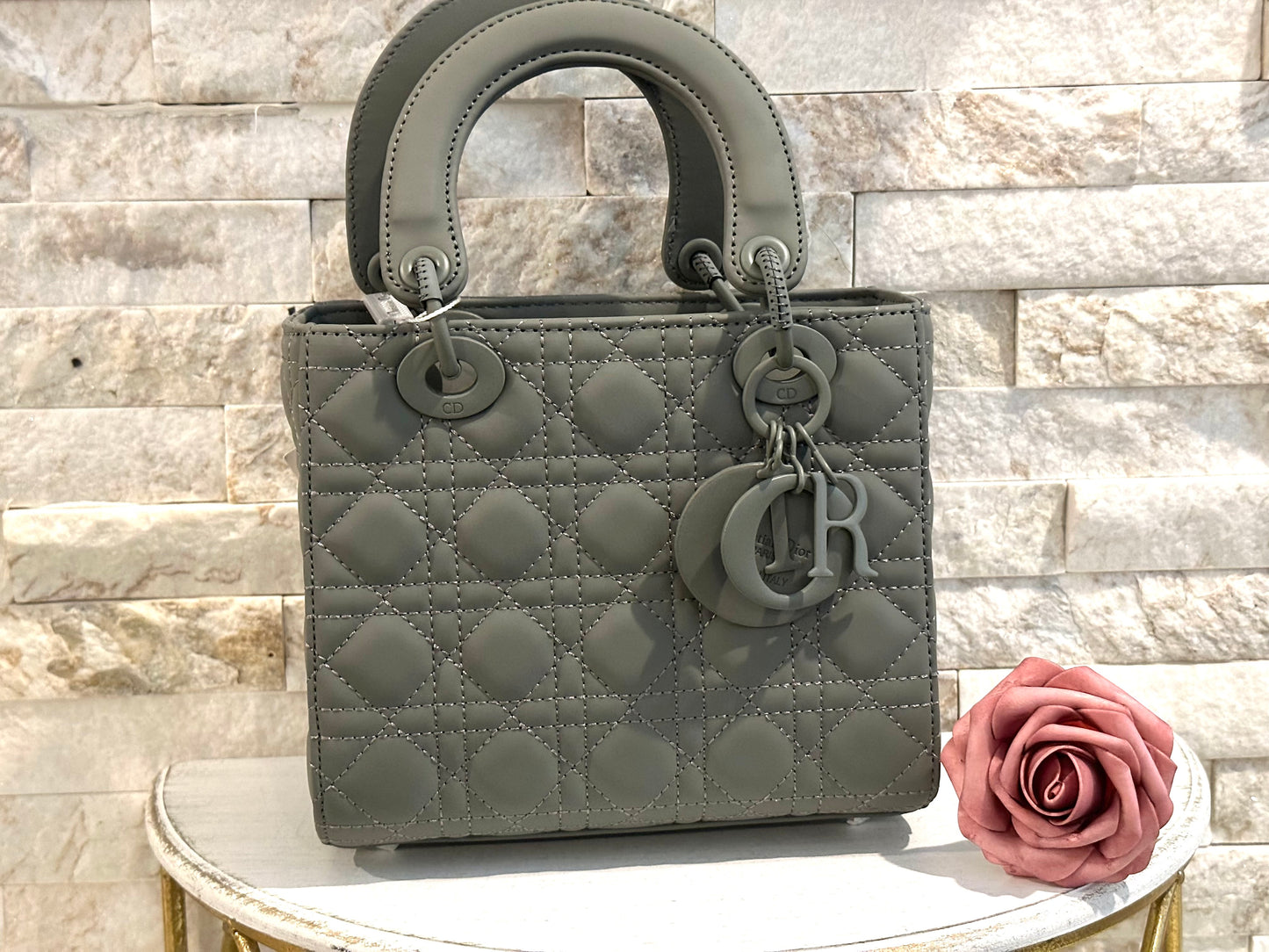 Mirror Bags- Dusty Blue Small Lady D Bag