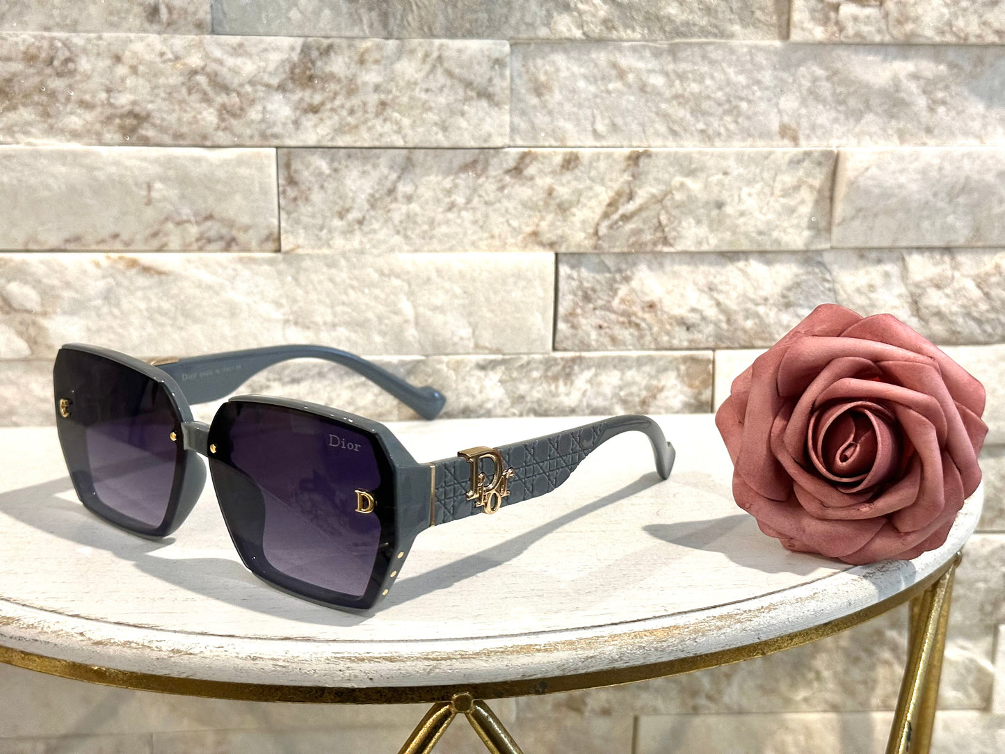 Sunglasses Box 4- CD Dusty Blue an Gold