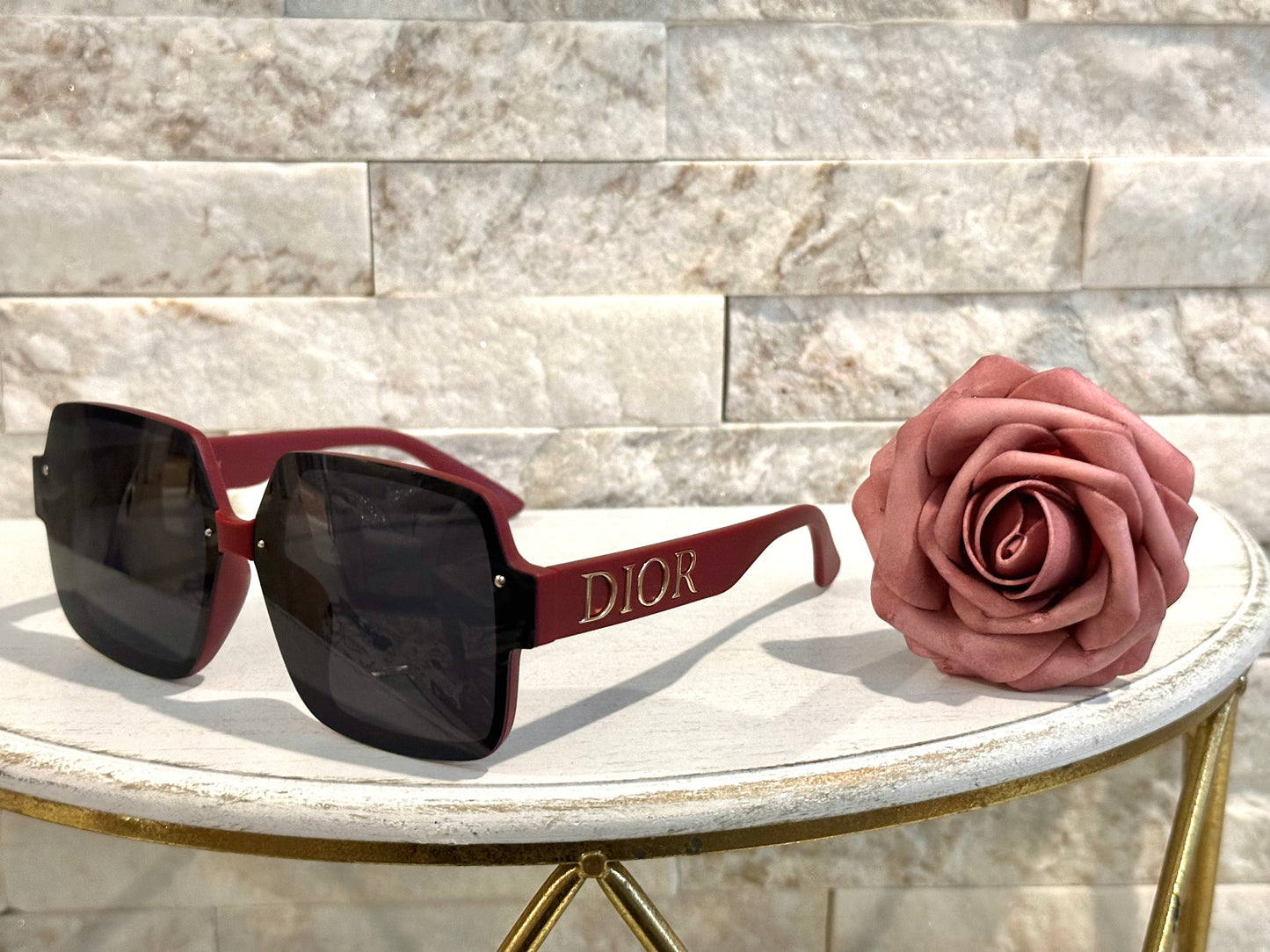 Luxury Sunglasses- Box 5- CD Burgundy and Gold