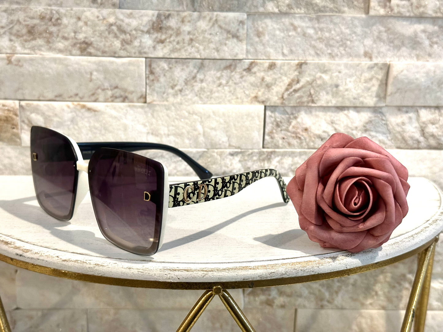 Luxury Sunglasses- Box 5- CD Black and White Monogram