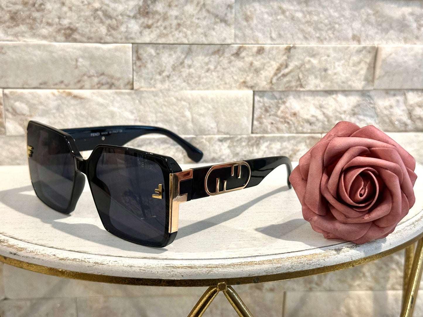 Luxury Sunglasses- Box 6- Fen Black and Gold 3