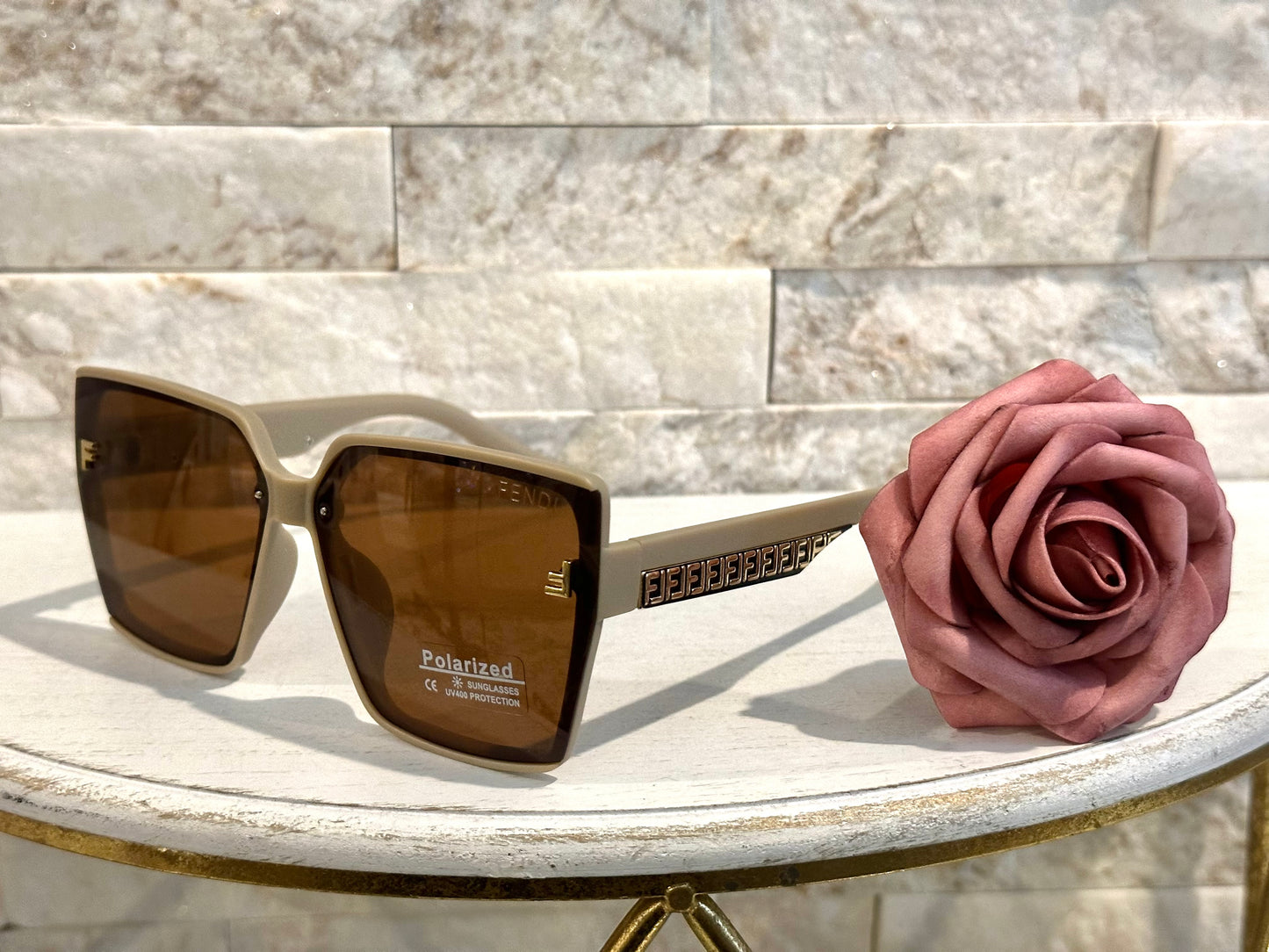 Luxury Sunglasses- Box 6- Fen Taupe and Gold