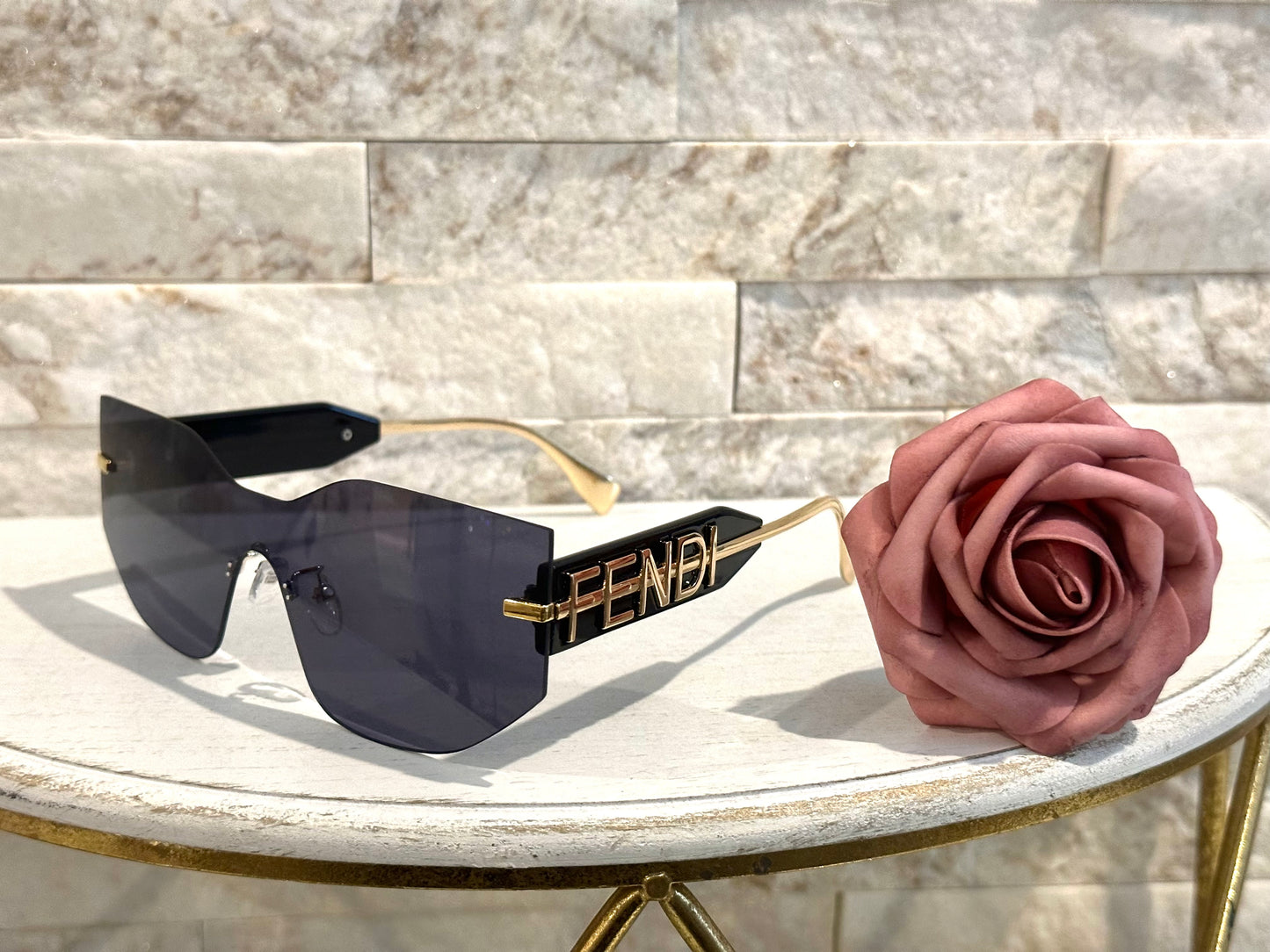 Luxury Sunglasses- Box 6- Fen Black and Gold 2